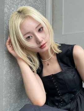 ロンドブルーム 天神大名店(Lond Bloom) イメチェン/ホワイトブロンド/外ハネボブ/美髪ショート