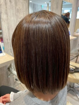 エヌアンドエー せんげん台店(N&A) 毛先まで艶めく上品ブラウン/ボブ/髪質改善/トリートメント