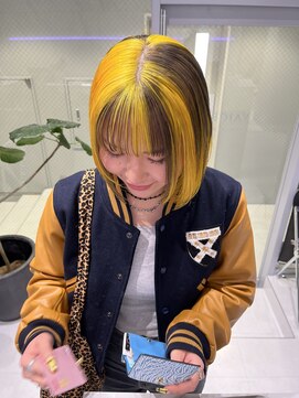 ヴァイス 新宿店(VAICE) イエロー×ブラウン デザインカラー