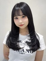 ザックラフィネ(ZACC raffine)&nbsp;グレージュ/ブルーブラック/ワンカラー/レイヤーカット/顔周り