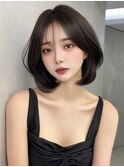 渋谷 ボブ 韓国ヘア ショートボブ 顔周りレイヤー 小顔カット