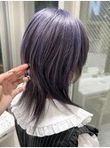 ウルフカット×シルバーラベンダー