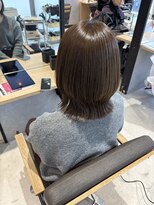 クム 川越(kum)&nbsp;【kum川越】くびれボブ×オリーブベージュ