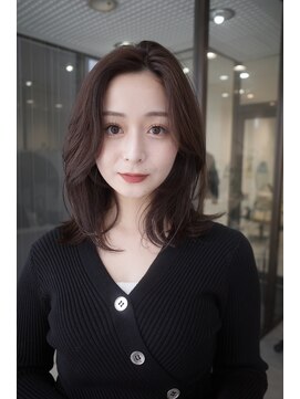 ヌヌ 渋谷 原宿 明治神宮前(nunu) レイヤーカットトリートメントブリーチなしカラーグレージュ