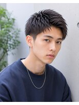 MEN's Baguz  MEN'Sカット/ MEN'Sパーマ/ MEN'Sカラー&nbsp;スパイキーショート韓国風メンズパーマ束感フェードトレンド