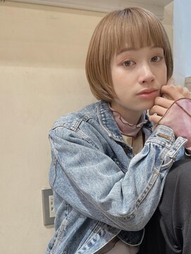 キャンバス バイ ネオリーブ 横浜西口(Canvas by neo.) ぷつっとミニボブ/クリーミーベージュ/暖色ベージュ