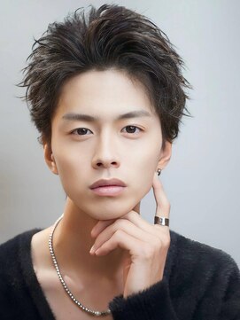 アグ ヘアー ローブ 石和店(Agu hair loave) 《Agu hair》アップバングショート【numberA.×BLEACHi】マット