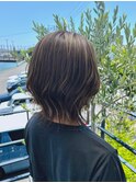 立体感ハイライト×オリーブベージュ