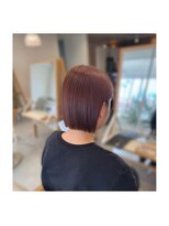 ブローチェラウカ(Broche lauka)&nbsp;コンパクトボブ×オレンジブラウン