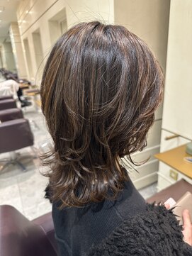 松本平太郎美容室 銀座パートツー(PART2) イノアハイライトカラー×ウルフ