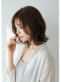 30代40代50代外ハネミディアムレイヤーくびれ髪質改善白髪染め
