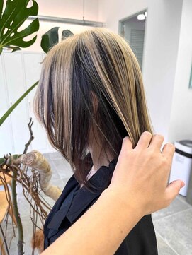 ヘッズ 市川(HEADS ex) 前髪 アンブレラカラーこなれミディイメチェン韓国マッシュ