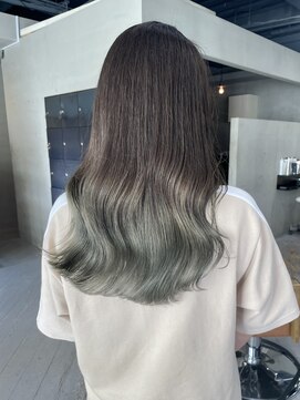 ヘアー アイス ルーチェ(HAIR ICI LUCE) オリーブグレージュまでグラデーションカラーデザインカラー中西