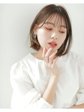 メルカ 天王寺(melca.) ぱっつんボブ/顔まわりカット/切りっぱなしボブで