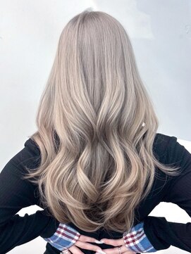 シオン(shion) ロングハイトーンホワイトベージュ顔周りレイヤー_ba573461