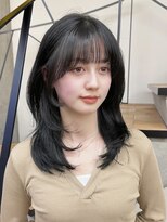 ミリ(mm)&nbsp;レイヤーカット オリーブベージュ カラー 韓国 髪質改善 仙台