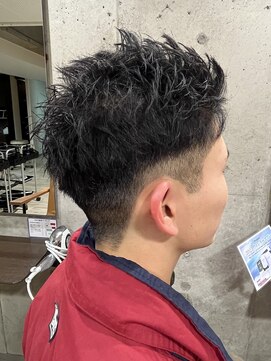 メンズファット バイ アプリーレ(Men's PHAT by Aprire) 爽やか刈り上げ黒髪ビジネスショートアップバング20代30代40代