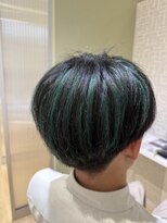 ヘアブロス 水戸店(hair BROS) メンズ デザインカラー 黒髪 メッシュ