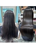 美髪縮毛矯正ビフォアフ