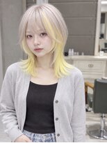 デイズ(days) ロングウルフカット/イエローカラーインナーカラー