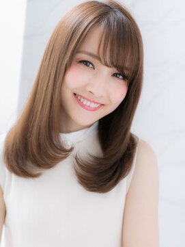 ローレン(LOREN) *LOREN*大人かわいいイルミナカラー艶髪ストレートセミディ