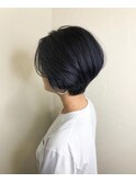 【reir下北沢】*丸みショート+シアブルーアッシュ*