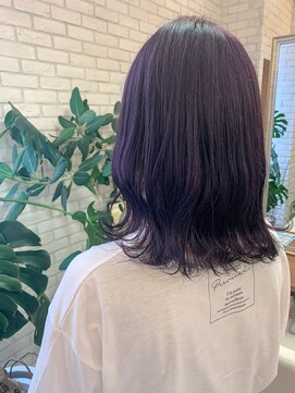 シュガー ヘアアンドネイル 仙台(SUGAR) ラベンダーミディアムマロンベージュAラインボブイルミナカラー