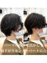 ロミーオム 本厚木(ROMMY. Homme)&nbsp;前下がりセンターパート マッシュ 簡単スタイリング