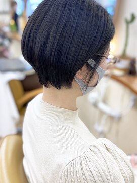 モリオフロムロンドン 松戸店(Morio from London) 【松戸　ムラマツ】前髪なし　ショートボブ　黒髪