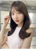 愛されくびれロング*韓国顔まわりカット&ラベンダーグレージュ