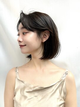 アフロートリノ(AFLOAT Leino) 【修】20代30代40代◎透明感カラー×韓国切りぱなしボブ