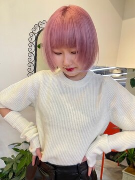 クペウ(cope'u) レイヤーボブ、ペールピンク