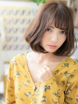 カバーヘア イヴ 戸頭店(COVER HAIR EVE)&nbsp;★ミルクティーアッシュ斜めバングボブパーマ20代30代40代★9