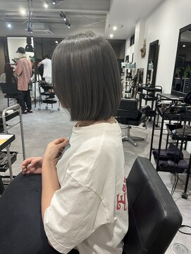 ナンバー 竪町(number+) 透明感抜群♪20代30代ダブルカラーブリーチグレージュアッシュ