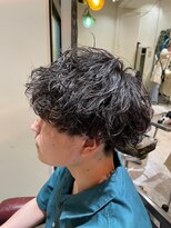 ヘアリゾート エーアイ 原宿(Ai for men) 波巻きパーマ×ツイスパ/黒髪ショートマッシュ/メンズ