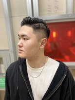 メリケンバーバーショップ トーキョー(MERICAN BARBERSHOP TYO)&nbsp;ハイライト/マッシュパーマ/ウルフ/アッシュブラック245