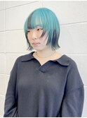 ウルフカット/ルーツカラー/ミントアッシュ/イメチェン