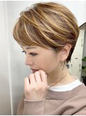 大人かわいい抜け感ショートボブ/30代40代【Ruufus恵比寿渋谷】