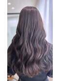 #30代#40代　ブリーチなし透け感カラー×ラベンダーアッシュ