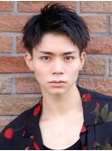 ソフトツイストパーマハーフアップバングショート