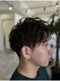 スパイラルニュアンスメンズカットパーマ