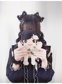 猫耳ヘア＋リボンヘア