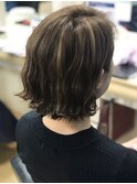 大人可愛いキュートな印象の外ハネ肩上ボブ/30代40代50代