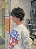 ショートパーマ　くせ毛カット　ショートスタイル　ウルフ