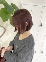 アモレット 天文館店(amoretto)&nbsp;【amoretto_miu】pink brown / 切りっぱなしボブ