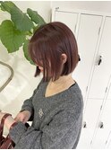 【amoretto_miu】pink brown / 切りっぱなしボブ