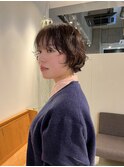 くせ毛風ショートボブパーマ