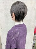 黒髪ショートボブ耳掛けショートウルフくびれショート