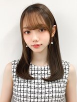 アフロート ディル(AFLOAT D'L)&nbsp;似合わせ小顔前髪顔まわりカットミディアムレイヤーワンカール