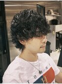 MEN’S HAIR/サーフカール/刈り上げセンターパート／飯田橋E